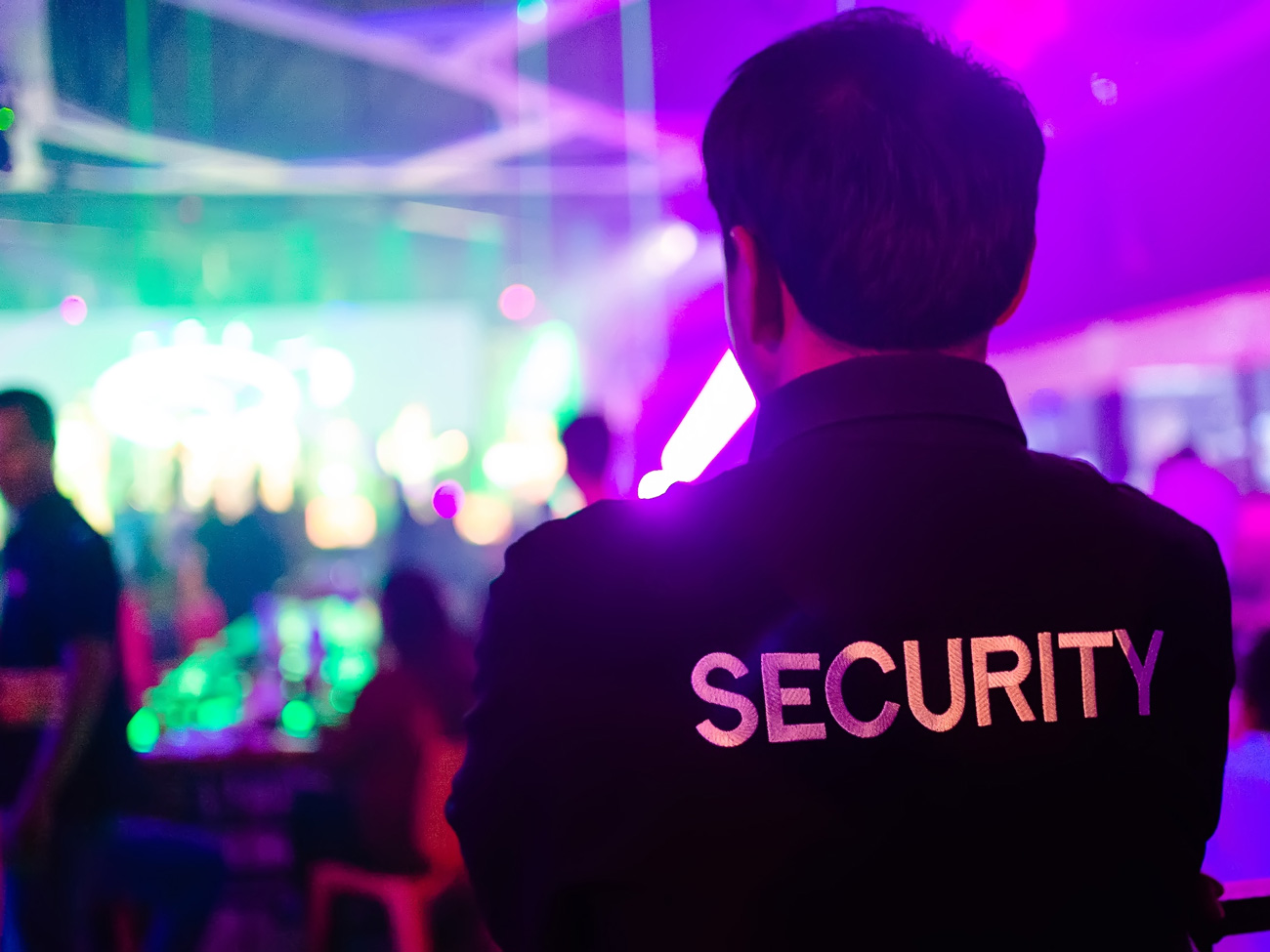 Guard in night club